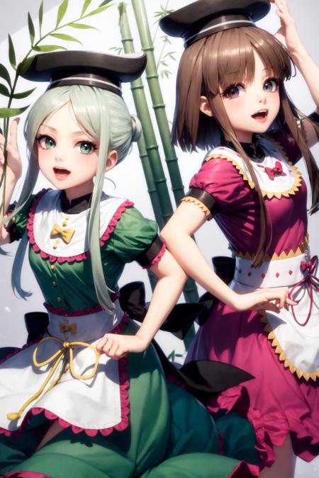 Nishida Satono x Teireida Mai (touhou) 尔子田里乃 x 丁礼田舞 东方project版本v1.0 (ID: 200476)
