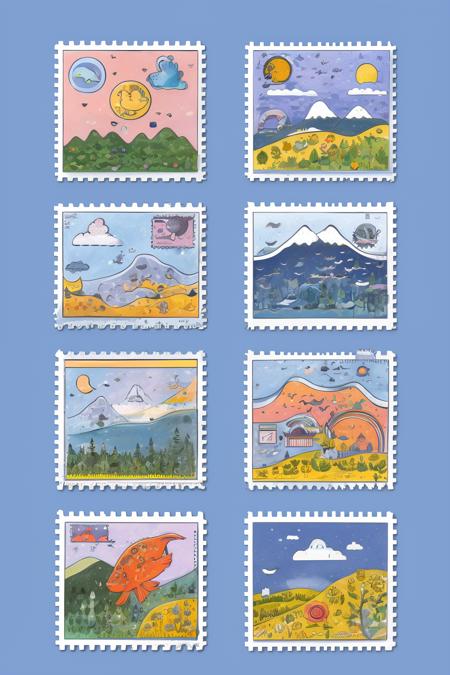style of stamps 385