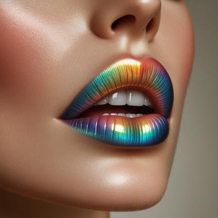 Iridescent Rainbow Lips