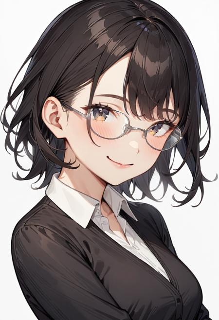 oval metal frame glasses2 SDXL