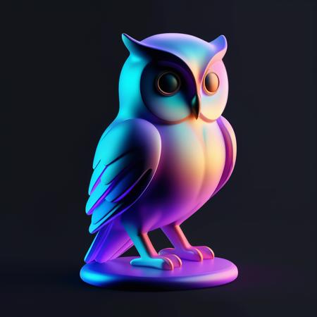 【Vibrant 3D icon】gradient effect on a black background XL