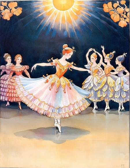 Children book illustration - Elsa Beskow Style - SDXL 1.0