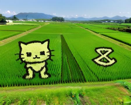 rice paddy art for maps