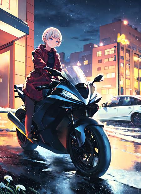 Waifu on Motorcycle
