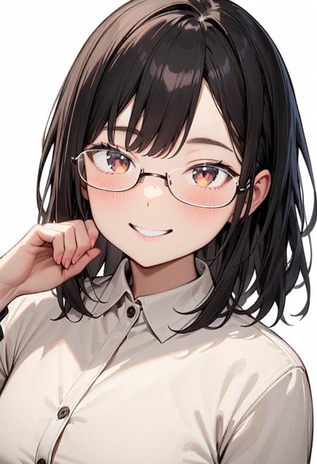 under-rim metal frame glasses SDXL