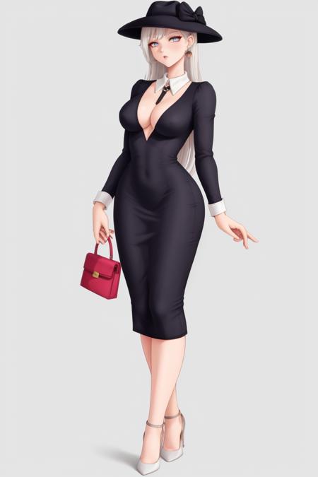 Monochrome Color Block Pencil Dress