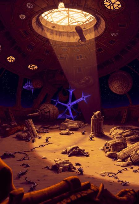 The Dig background art, Lucasarts game