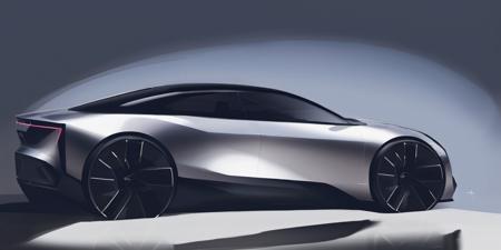 Car 2D Rendering (neutral) for Automotive design
