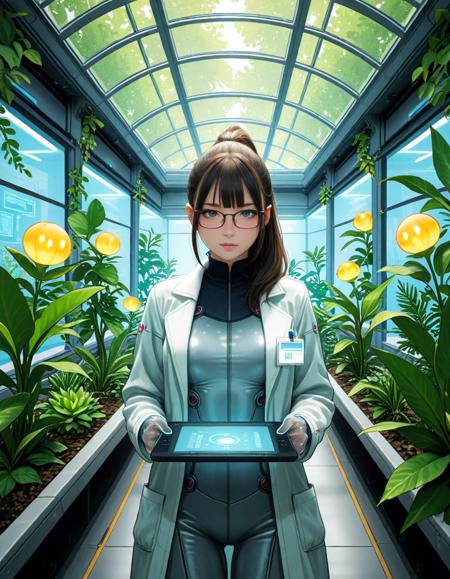 futuristic greenhouse background