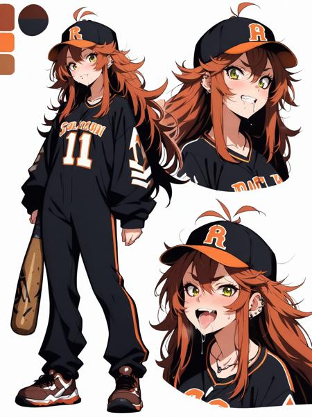 Character Design Sheet (HELPER) (3-PERSPECTIVES)+(COLOR PALETTE) - Illustrious XL | FLUX | XL PONY | SD 1.5 - by YeiyeiArt