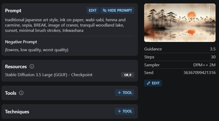 TXT to IMG simple workflow SD3.5 | UPSCALE | LORA |  GGUF | CIVITAI Metadata