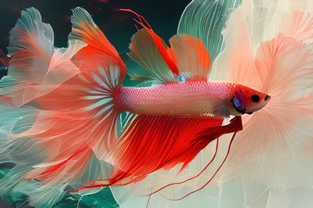 Graceful Betta: A Hyper-Realistic Digital Art Depiction