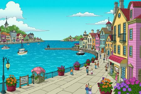 Futurama cartoon style