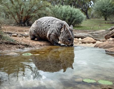 Wombat (Vombatus, Lasiorhinus) SD XL