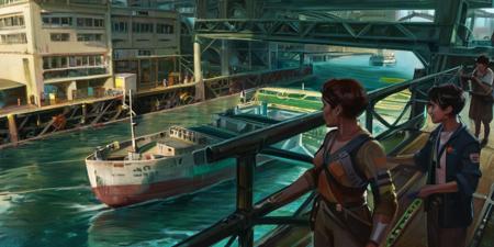 坛儿_科幻场景大模型 science fiction background