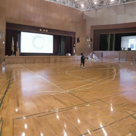体育館 Japanese school gymnasium SD15
