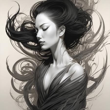 Ichiro Tsuruta_Oriental beauty_classical _东方美学_风情女子古典