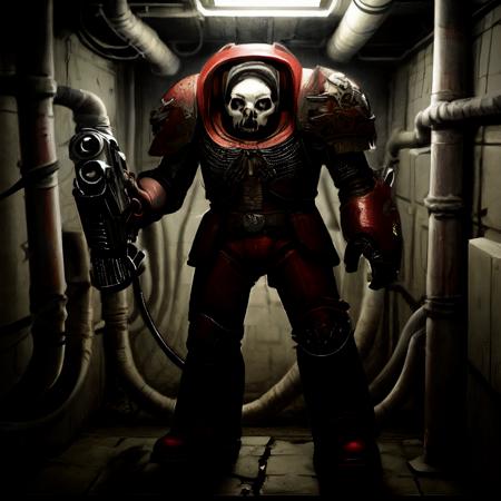 Grimdark Human Heavy Armor Suit - Warhammer 40,000