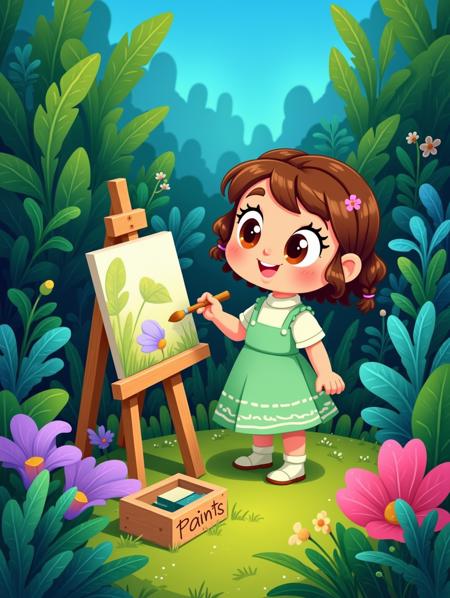 Cute stylized illustration