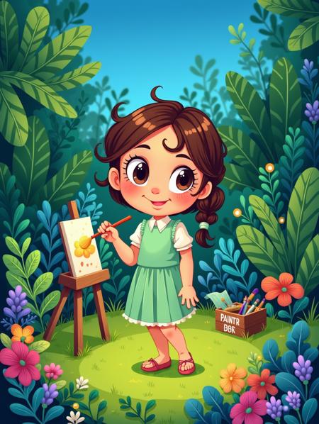 Cute stylized illustration