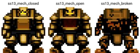 Mechs Pixel Art sprites - Space Station 13 [Pixel perfect, pixel art]
