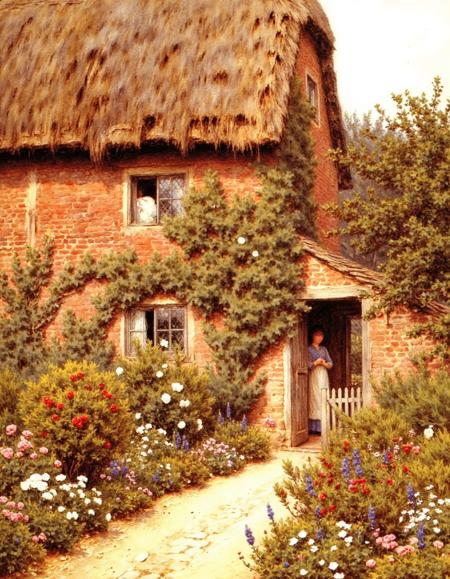 Cottage Core Painting - Helen Allingham Style
