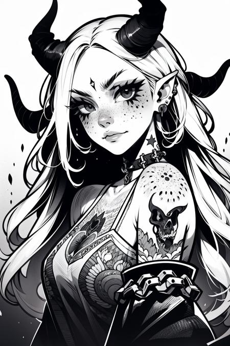 Thick Lined B&W Anime