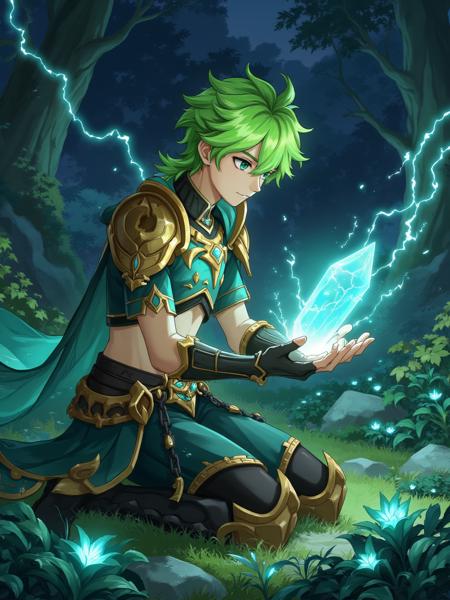 【Cartoon Character Art】Genshin Impact Style Character Poster - Flux