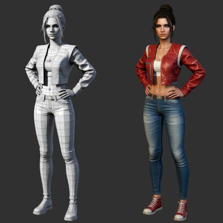 Wolfie's 3D Topology FLUX (Character Concept)