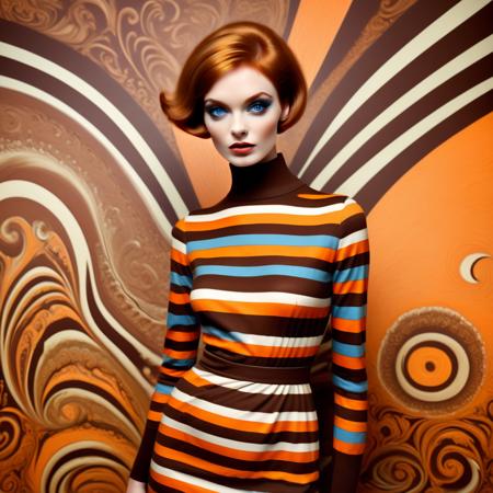 20th Century fashions - 1968 Orange & Brown style