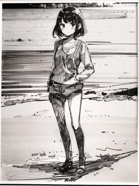线条速写风格 ｜ pen sketch style