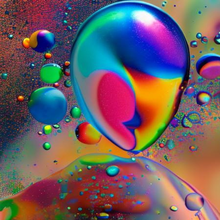 Oil Bubble / Iridescence, Multi-Colored Style Art (7)