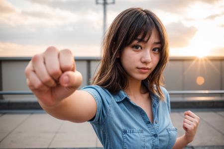 OpenPose, punching viewer,incoming punch,bare fist,
