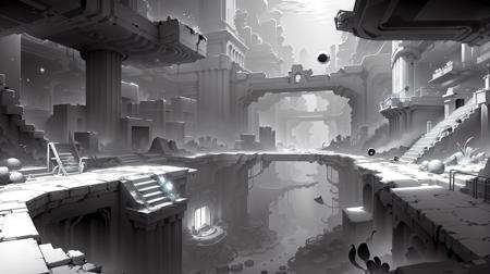 Whitebox Style - Environment - Level Design Concept Art - Game Dev Tool