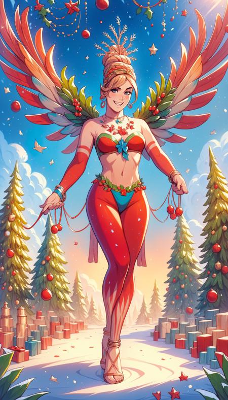 Christmas Postcard Style - Pony