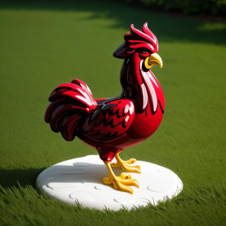 Realistic pure color porcelain art style