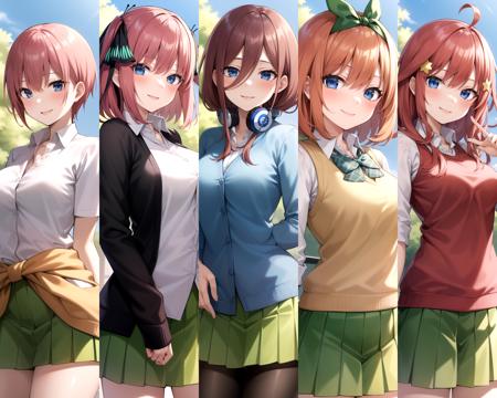 The Quintessential Quintuplets - All Nakano sisters: Ichika, Nino, Miku, Yotsuba, Itsuki版本v1 (ID: 58629)