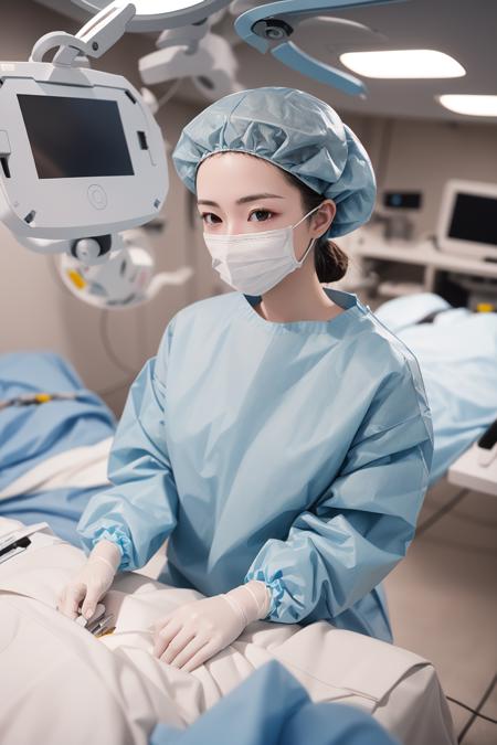 Female Surgeon / Surgical Nurse - Bouffant Cap