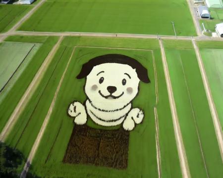 rice paddy art for maps