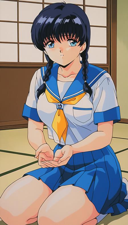 黒髪三つ編みモブ子  illustrious KurokamiMitsuamiMobuko (Injuu Seisen: Twin Angels EP01)