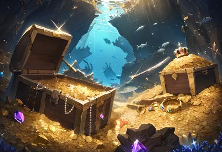 Treasure Room Background (Animagine, Pony, SD1.5)