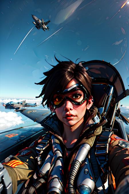 selfie in a fighter jet cockpit