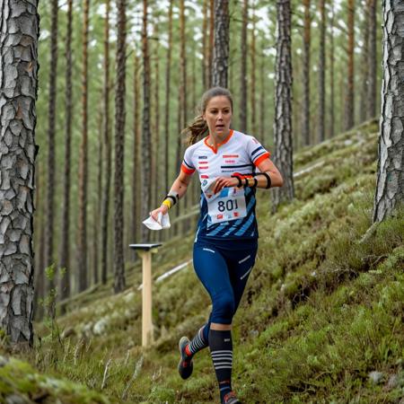 Orienteering runner