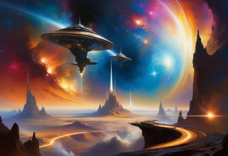 painting art Landscape XL by Happy Ai/10/landscape/Nature Scene/Outer Space/Space exploration/Scifi game scene/paintings/oil paintings/illustrations/风景画/插画/动画/绘画/絵画/그림/