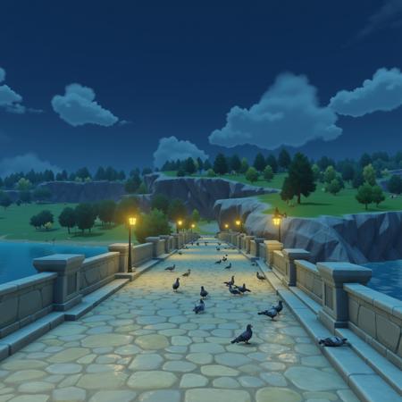 Genshin style landscapes