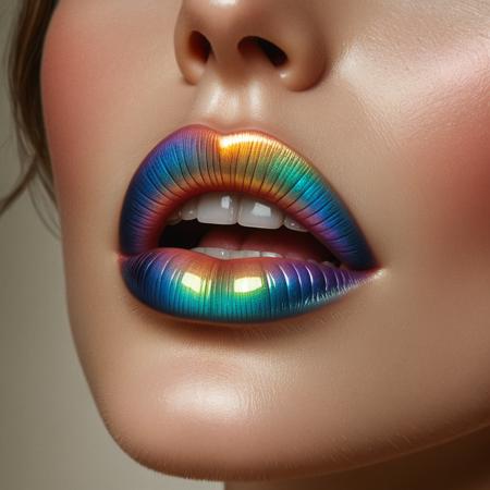 Iridescent Rainbow Lips