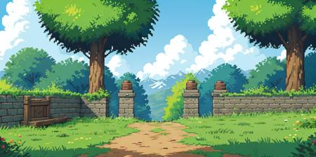HEZI flat board pixel game scene