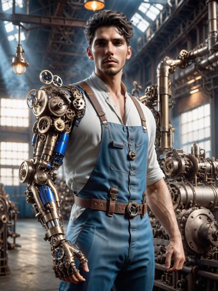 Gearbound Steampowered Arm SDXL