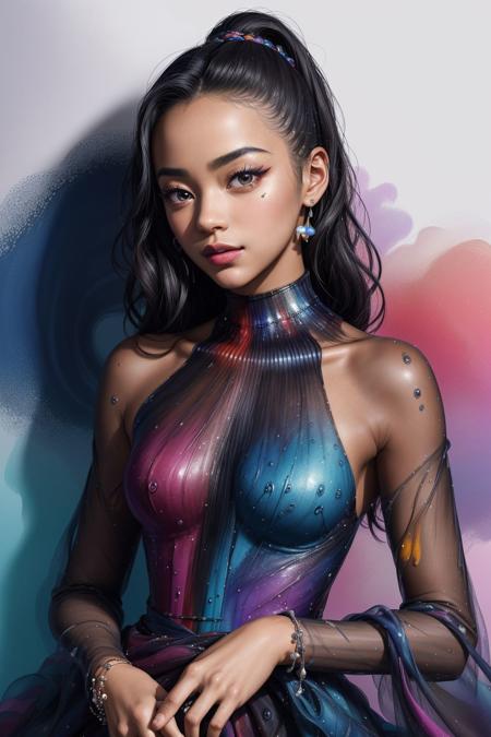 Liquid Paint Clothing Effect
