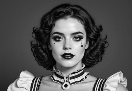 black and white